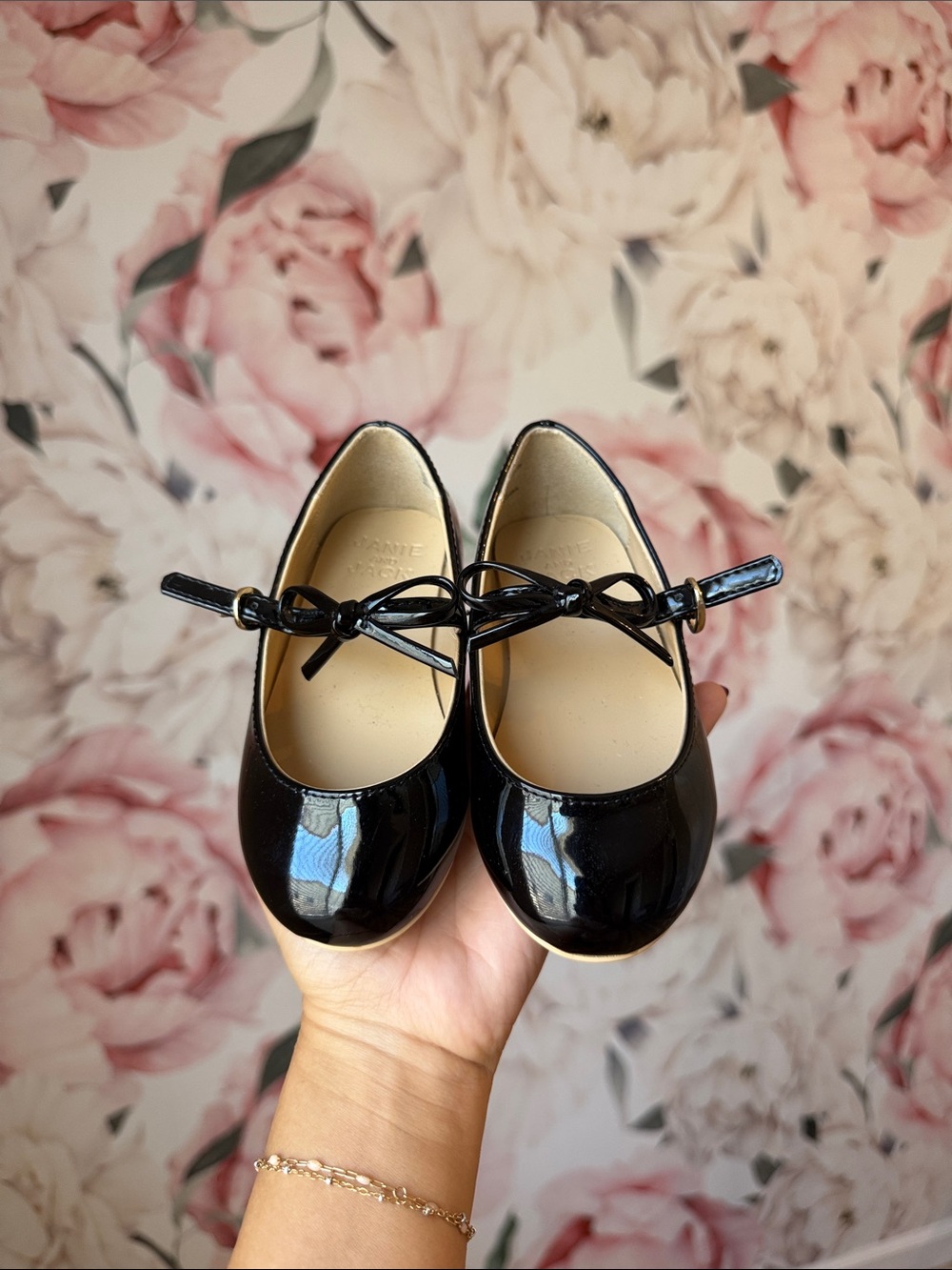 Janie and Jack Patent Bow Ballet Flat with straps